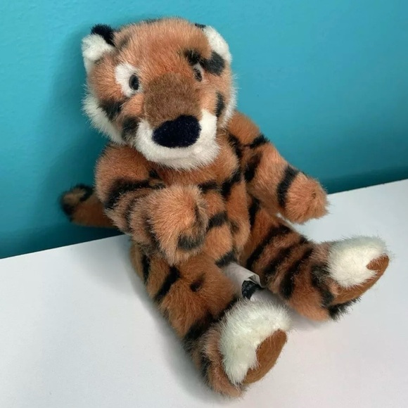 Russ Tiger Cub Tickles Plush Vintage Big Cat Stuffed Animal 8” Rare - Picture 8 of 10